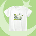  White t-shirt with 14 August Youm e Azadi design for 14 August Independence Day